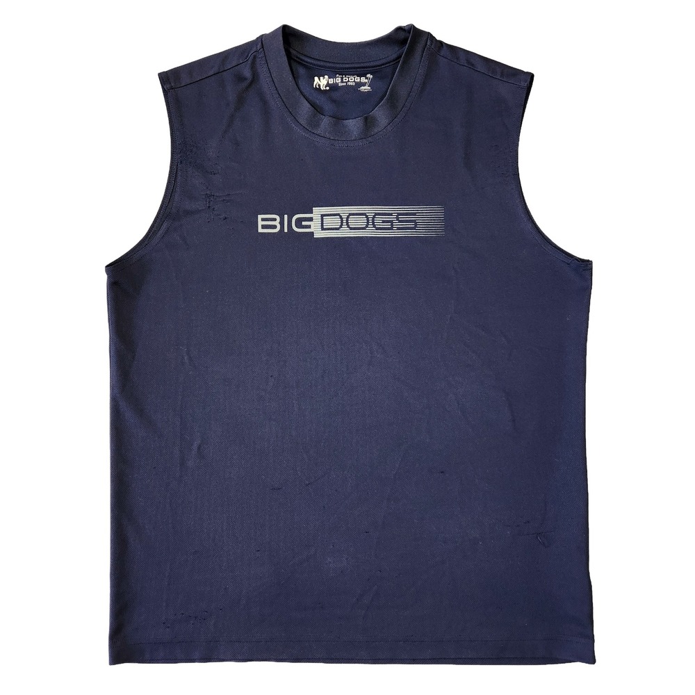 Y2k Big Dogs Tank Top‎ Mens S Sleeveless 2000s Grunge Punk Skater Streetstyle